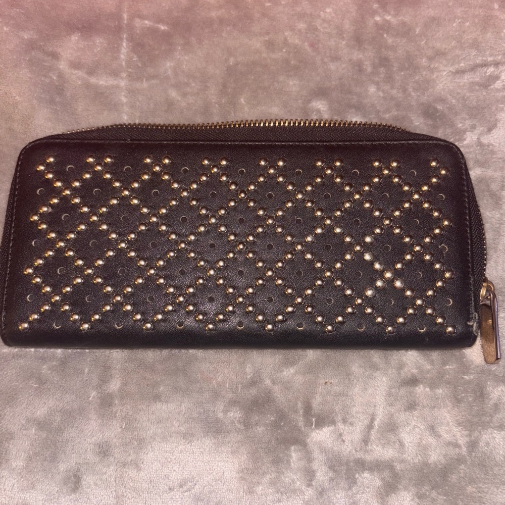 Studded Black Wallet
